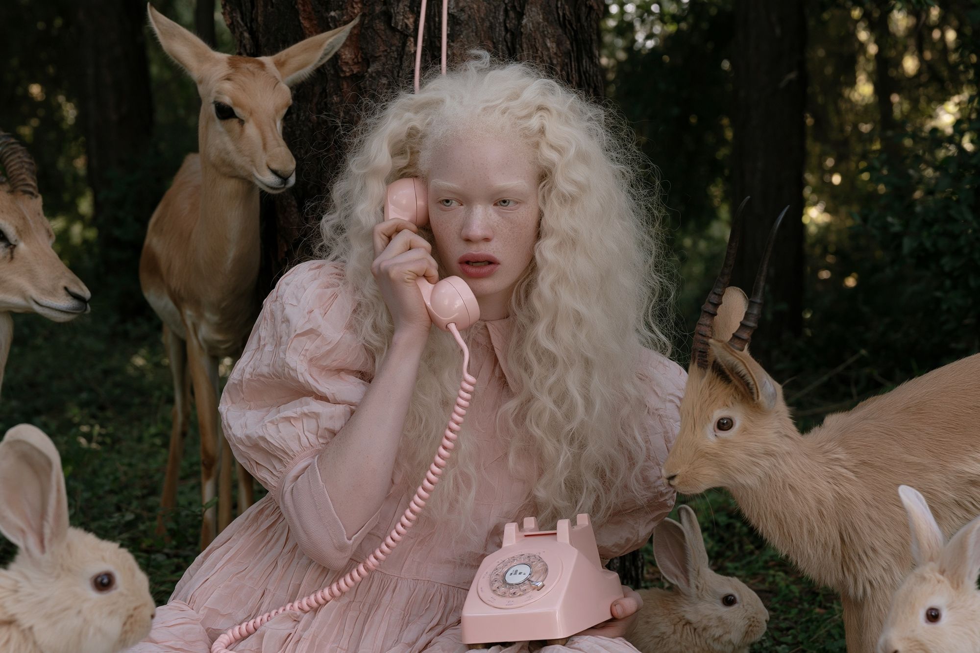 Surreal Girl and Antelope Photography Poster. poster — photography art