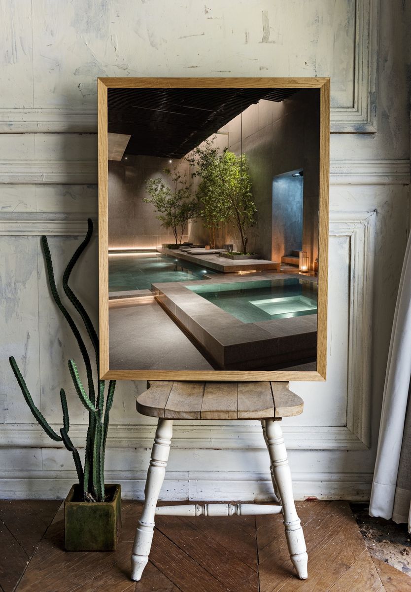 Modern Spa Interior — Photography Print. — room view 1