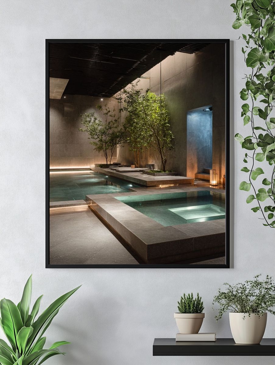 Modern Spa Interior — Photography Print. — room view 4