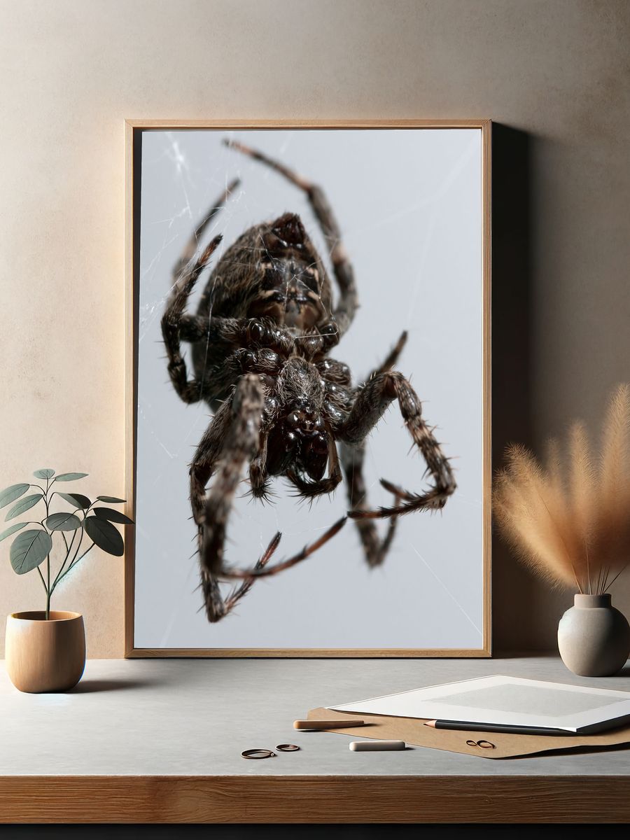 Spider Macro Photography Poster. — room view 2