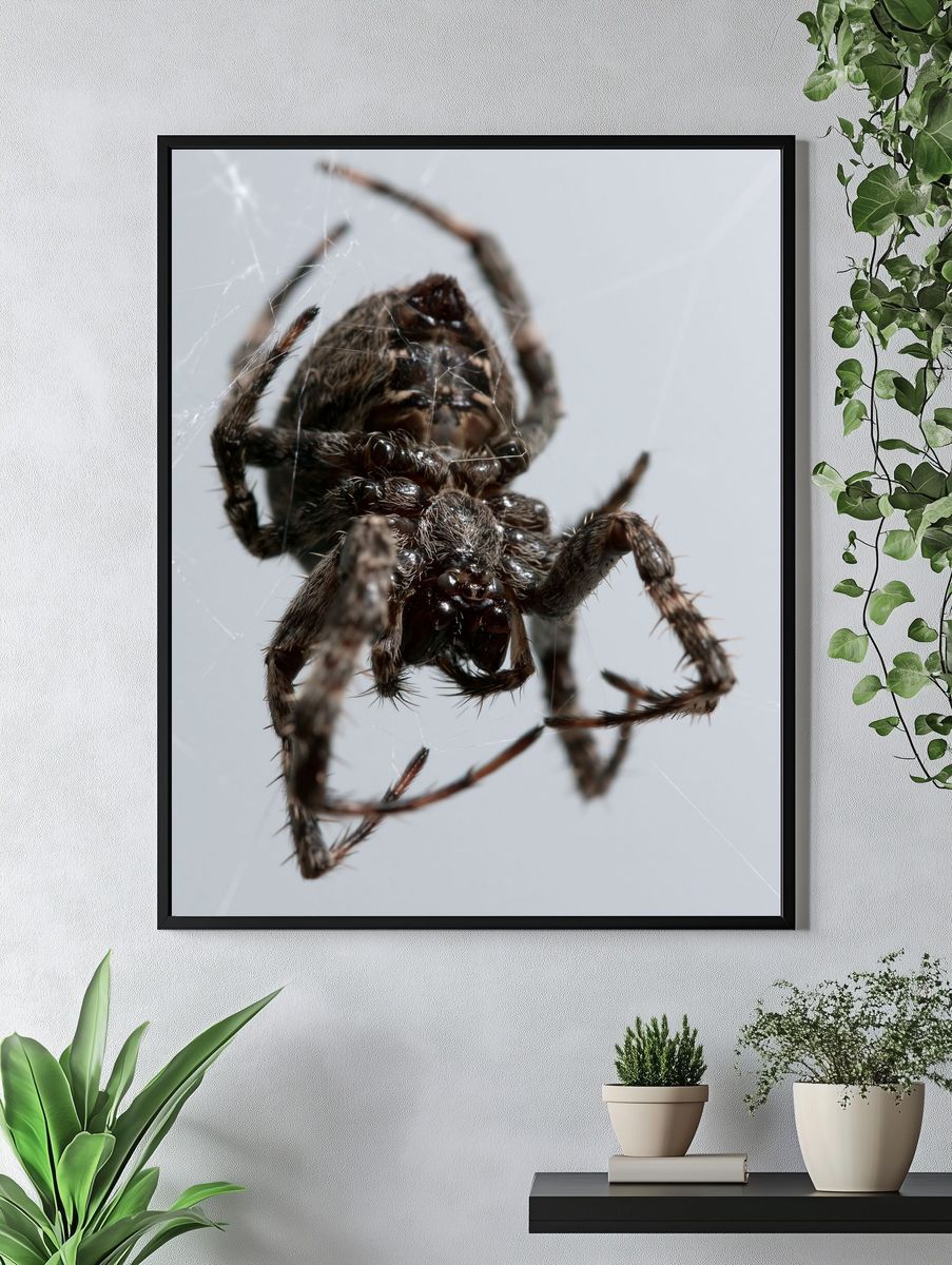 Spider Macro Photography Poster. — room view 4