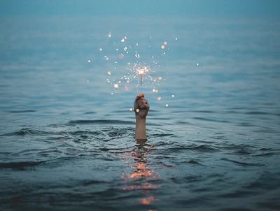 Sparkler in Water — Photography Print. poster