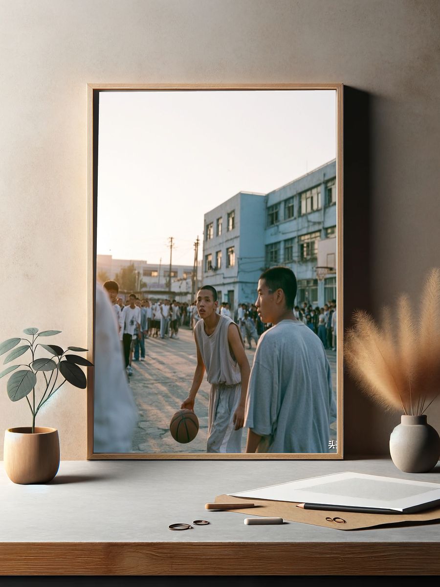 Street Basketball Court Photography Poster. — room view 2