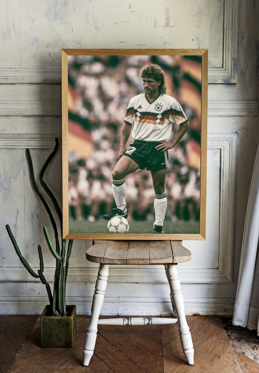 Vintage Soccer Player Photography Poster. room preview