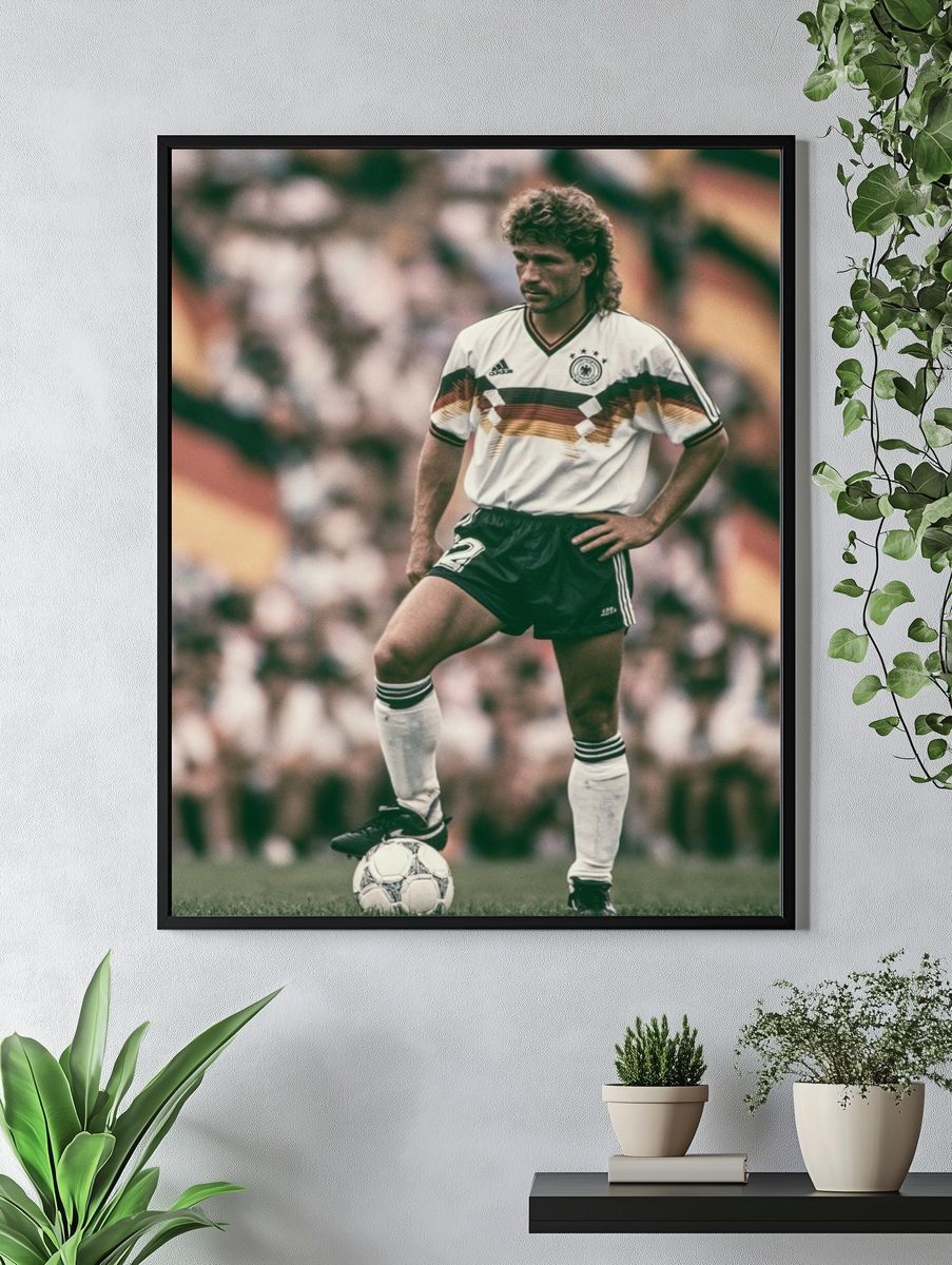 Vintage Soccer Player Photography Poster. — room view 4