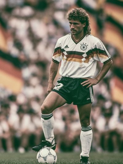 Vintage Soccer Player Photography Poster.