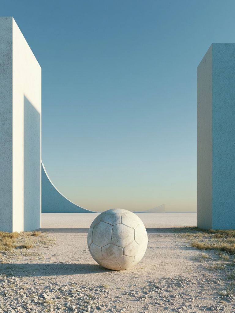 Minimalist Soccer Landscape Poster. poster — sport art
