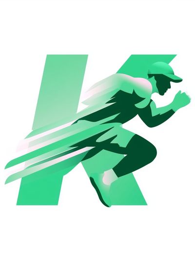 Runner Silhouette Illustration Poster.