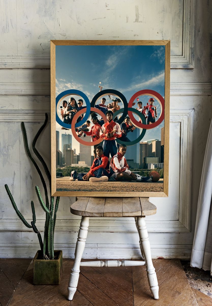 Olympic Athletes Cityscape Poster. room preview