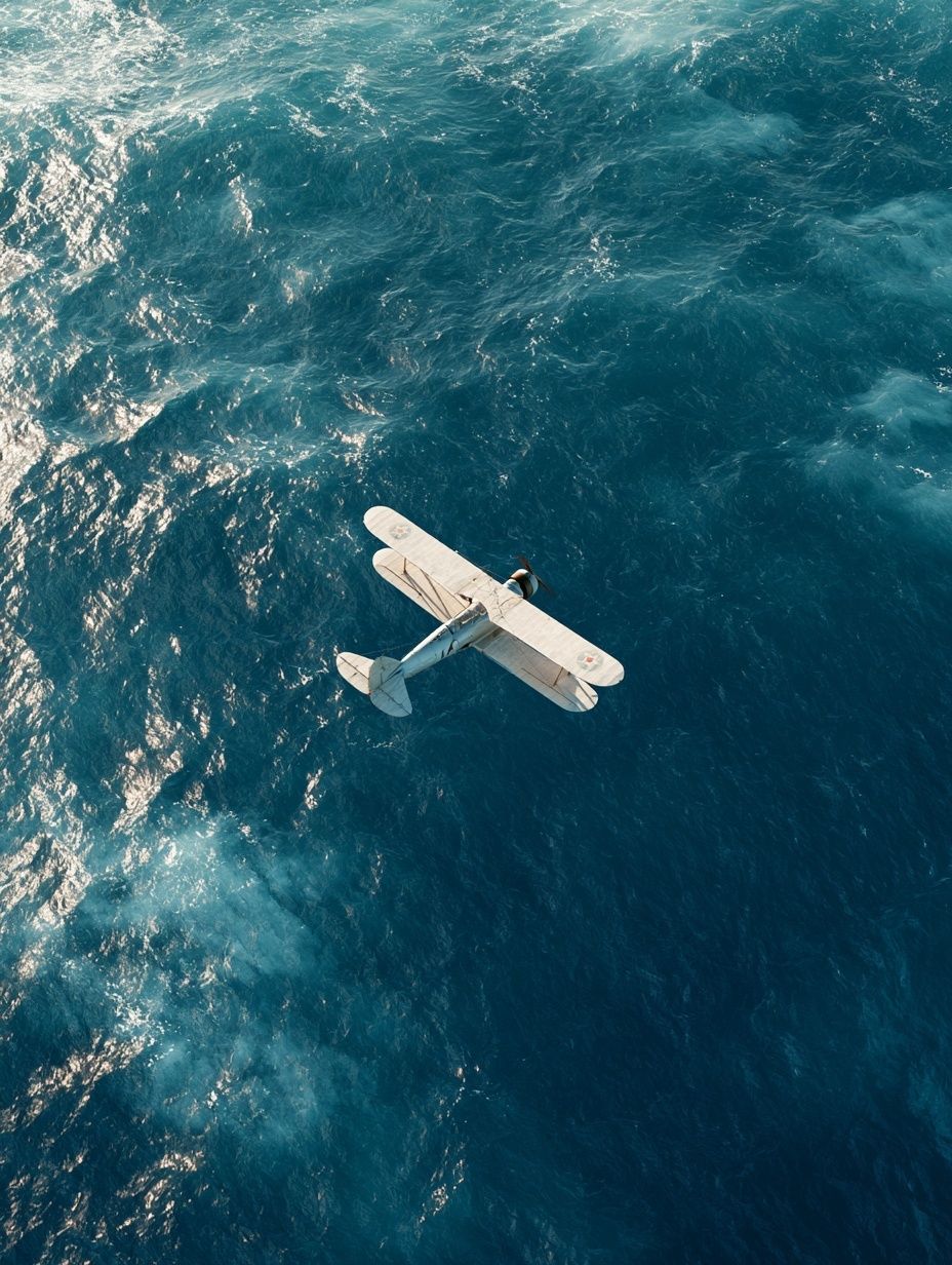 Seaplane Over Ocean Poster. poster — photography art