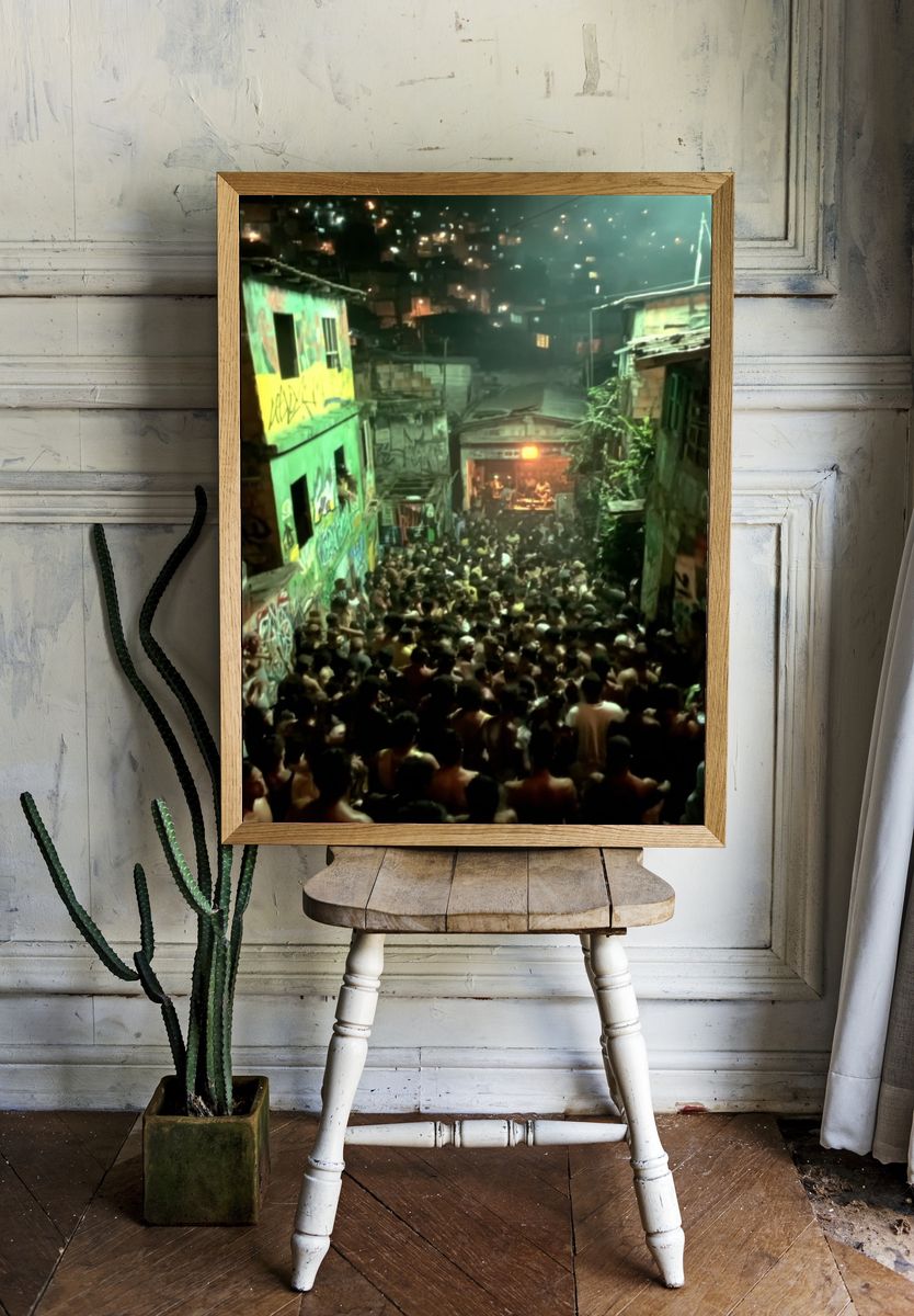 Vibrant Street Party — Photography Print. — room view 1