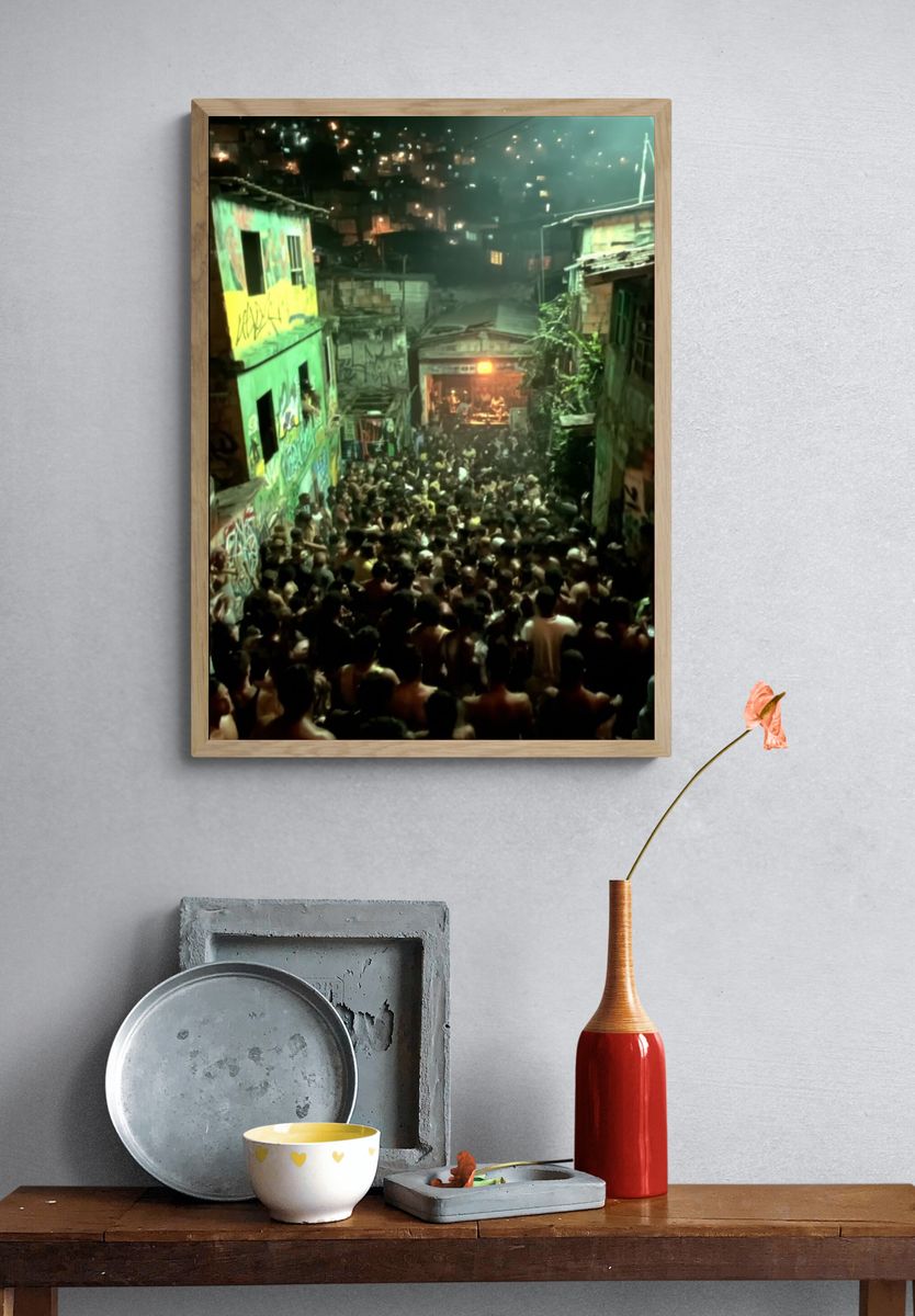 Vibrant Street Party — Photography Print. — room view 3