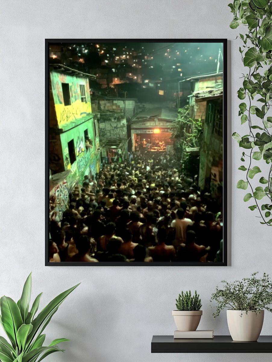 Vibrant Street Party — Photography Print. — room view 4