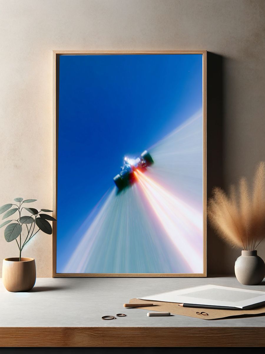 Formula Racing Speed Blur Poster. — room view 2