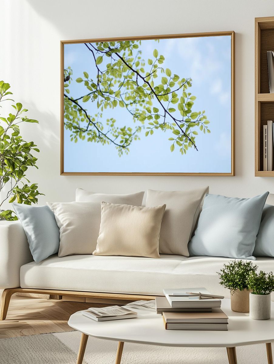 Desktop wallpaper plant leaf, HD. — room view 2
