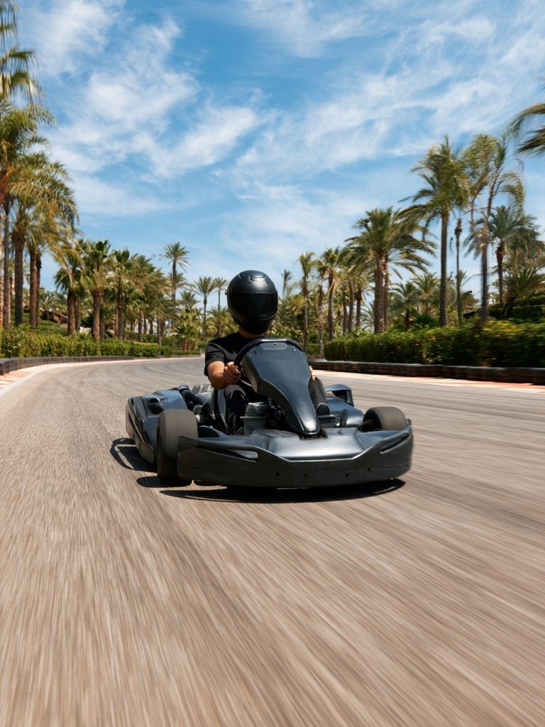 Go-Kart Racing Photography Poster. poster detail
