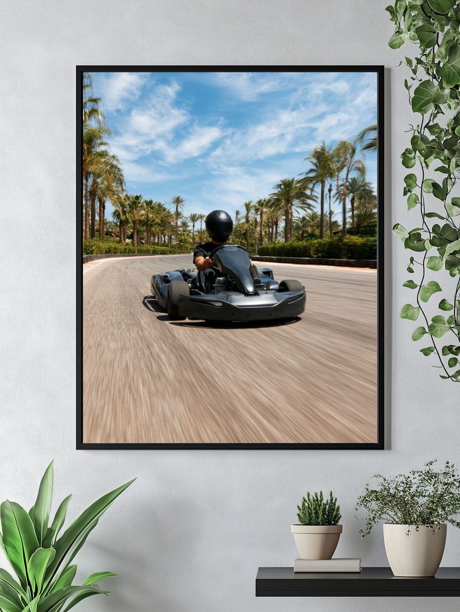 Go-Kart Racing Photography Poster. — room view 4