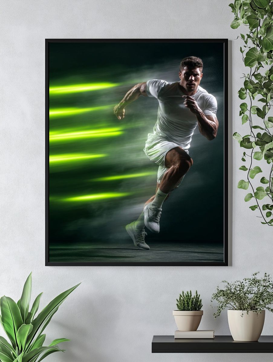 Sprinter Motion Blur Sport Poster. — room view 4