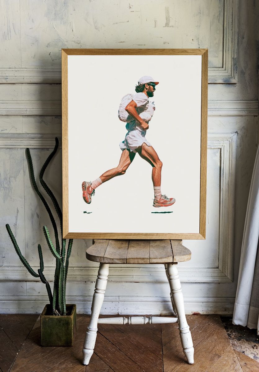 Runner in Motion Photography Poster. room preview