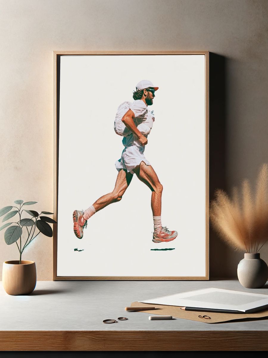 Runner in Motion Photography Poster. — room view 2
