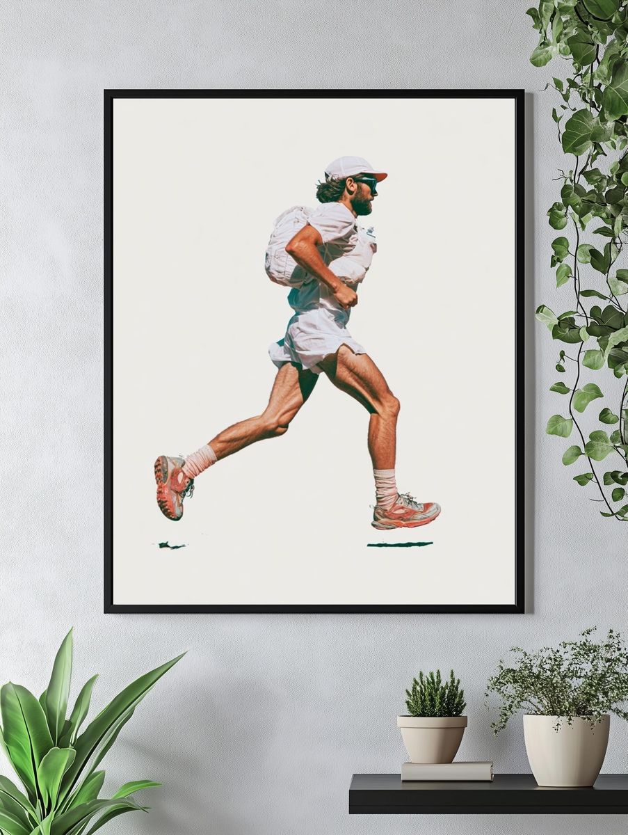 Runner in Motion Photography Poster. — room view 4
