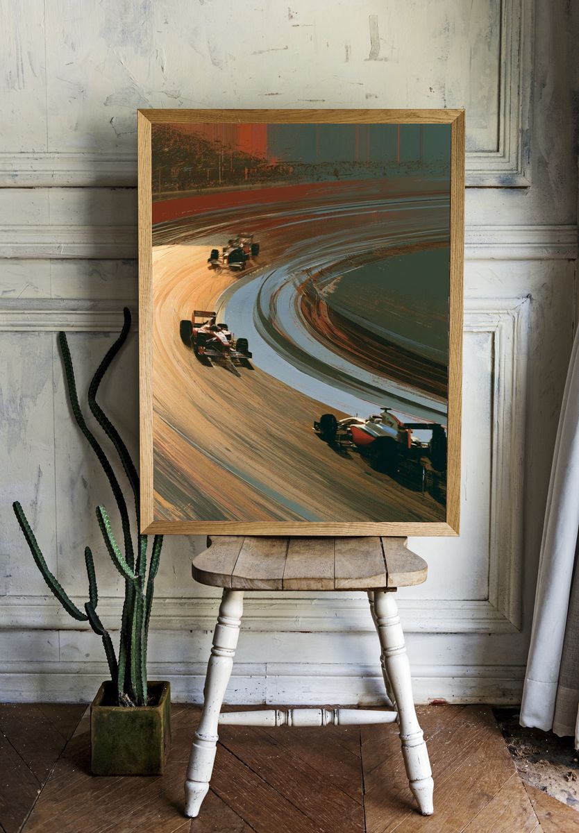 Formula Racing Curve Poster. room preview