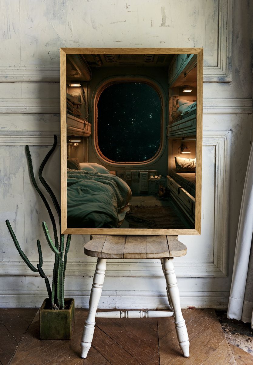 Space Station Cabin Poster. room preview