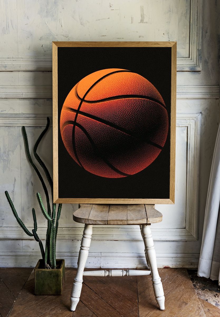 Basketball Minimalist Poster. — room view 1