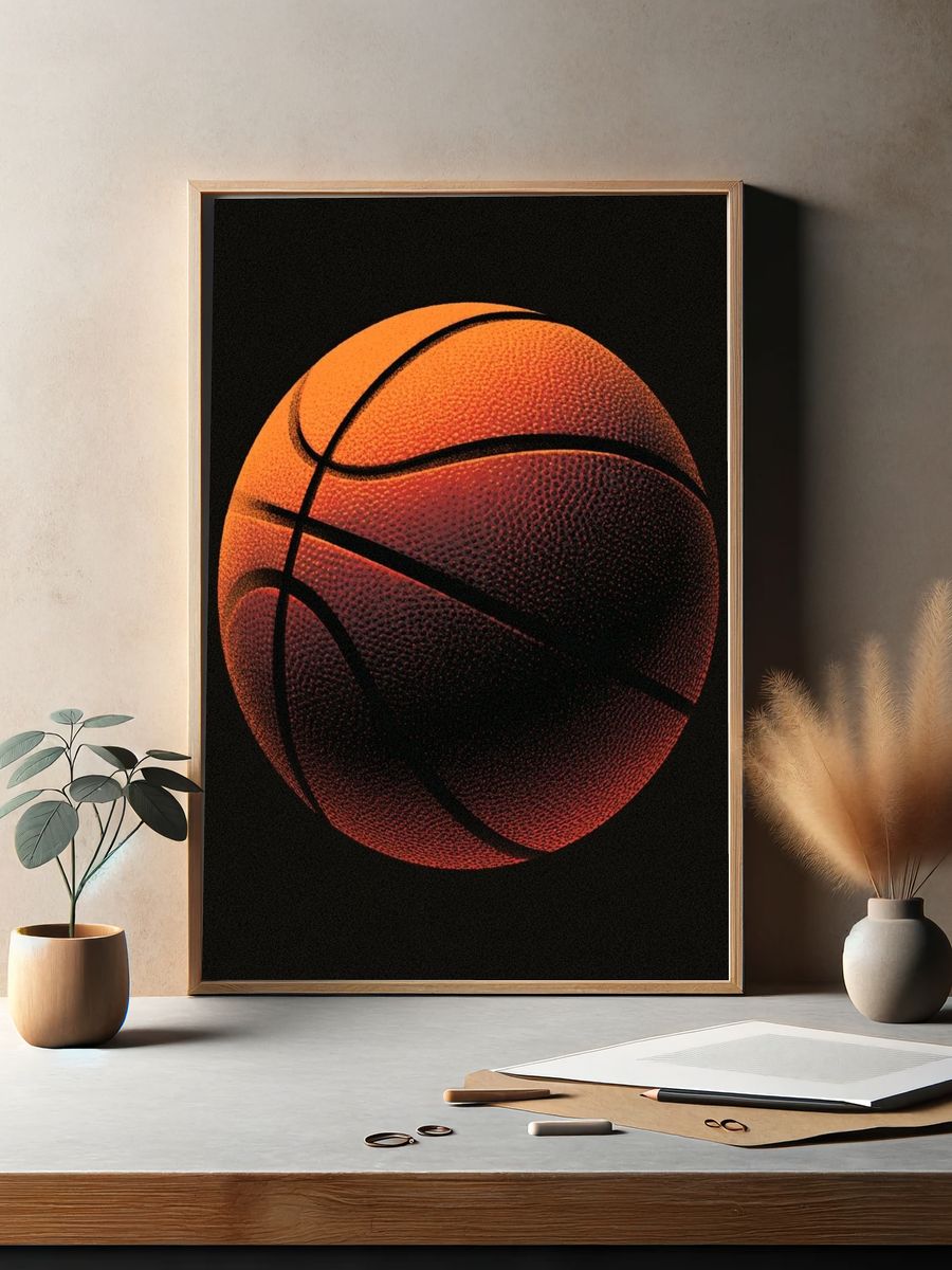 Basketball Minimalist Poster. — room view 2