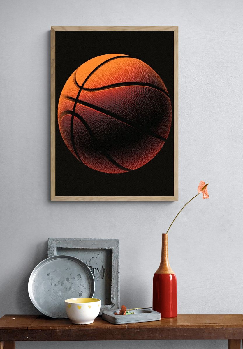 Basketball Minimalist Poster. — room view 3