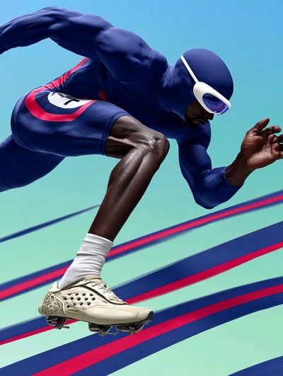 Dynamic Athlete in Motion — Sports Print