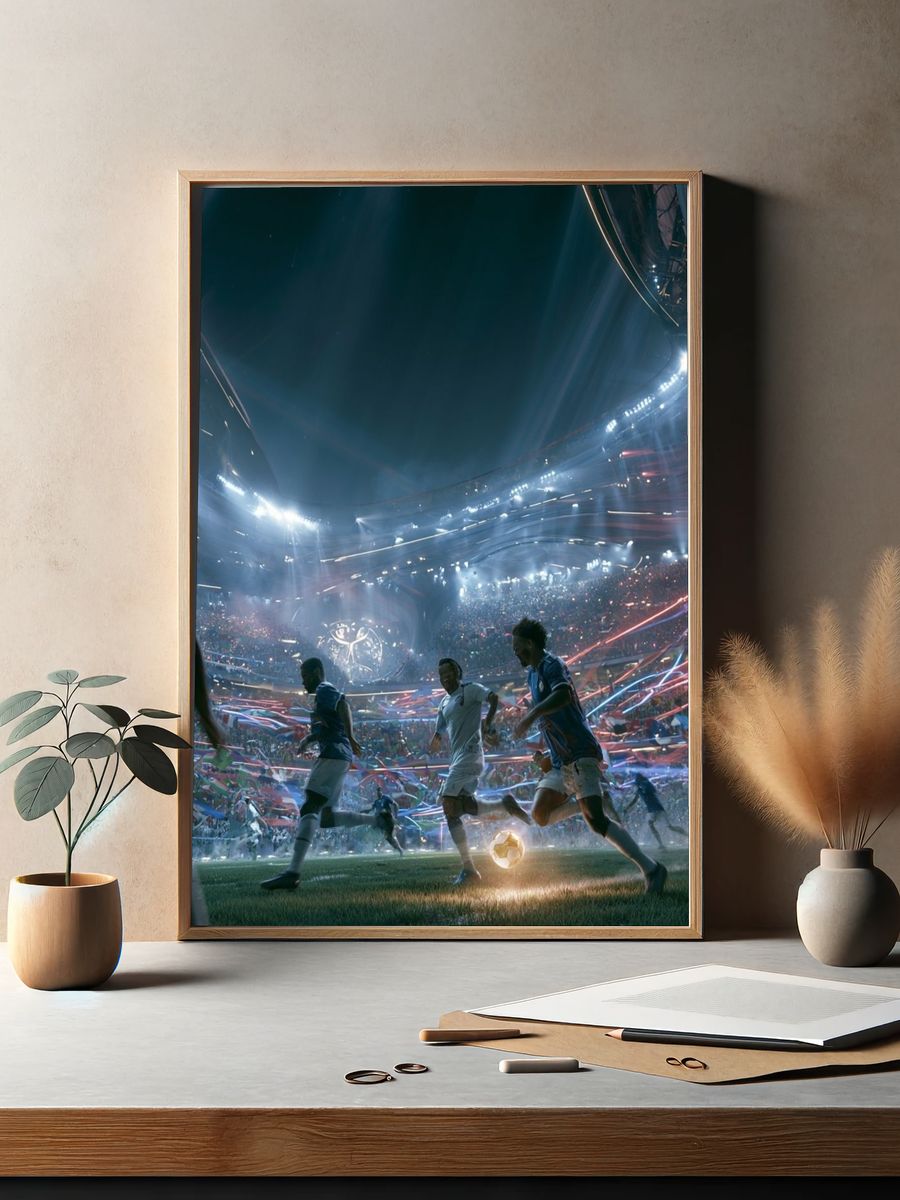 Stadium Soccer Nightscape Poster. — room view 2