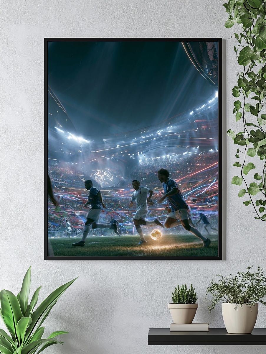 Stadium Soccer Nightscape Poster. — room view 4