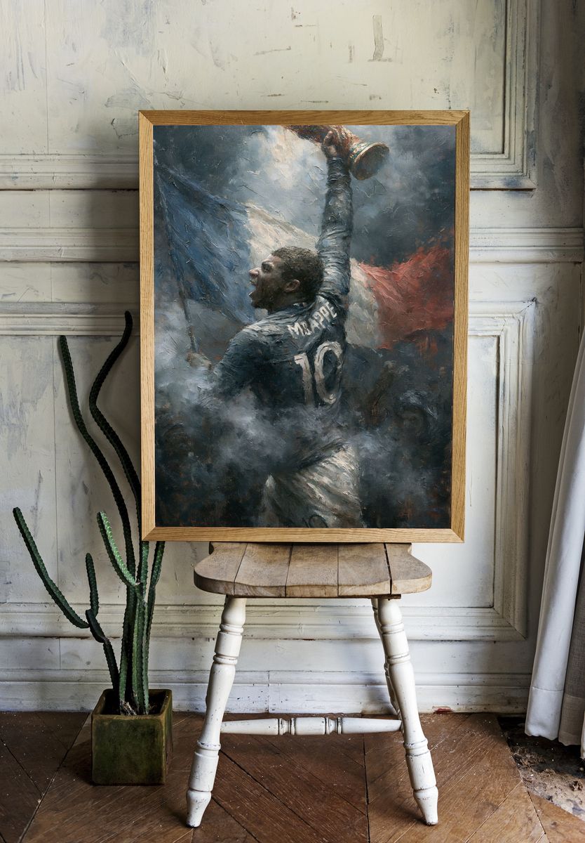 Football Victory Celebration Fine-Art Poster. room preview