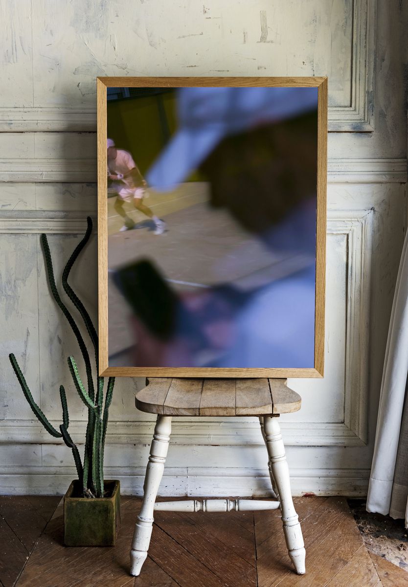 Blurred Tennis Match Photography Poster. room preview