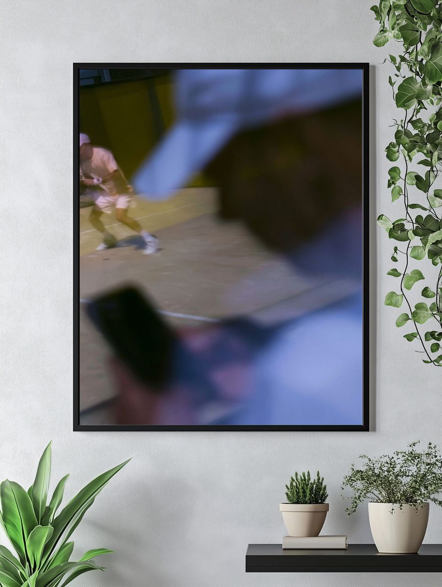 Blurred Tennis Match Photography Poster. — room view 4