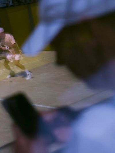 Blurred Tennis Match Photography Poster.
