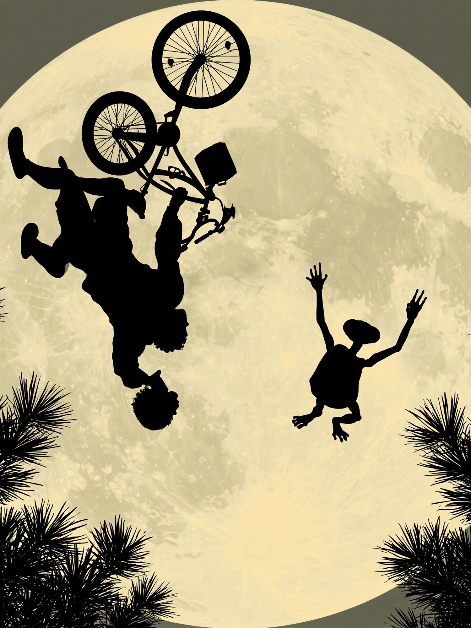 Moonlit BMX Silhouette Poster. poster — sport art