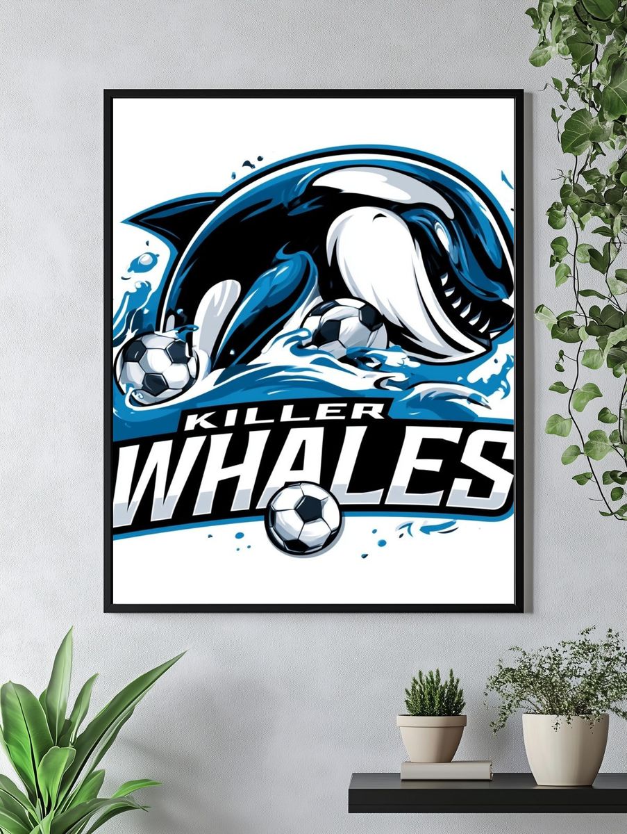 Killer Whales Soccer Poster. — room view 4