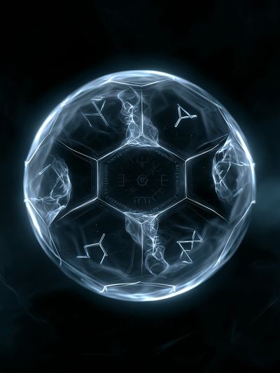Glowing Futuristic Soccer Ball Print.