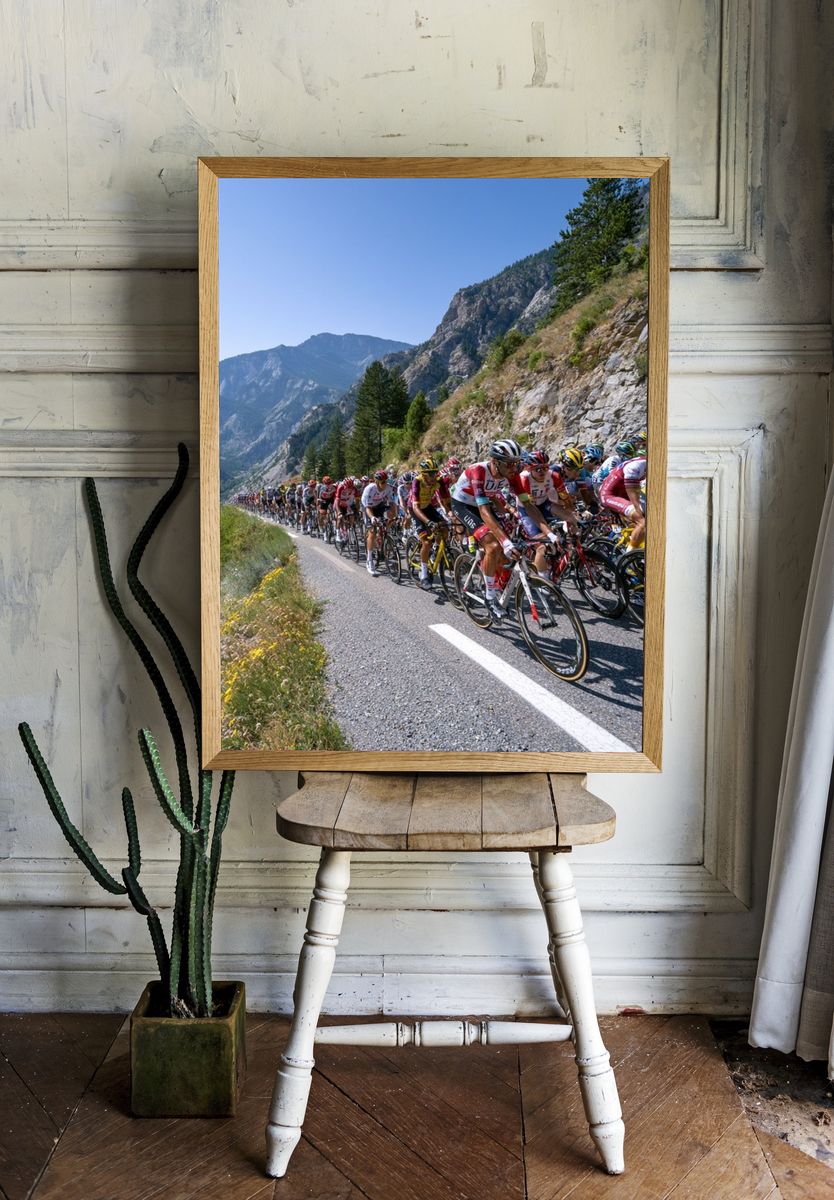 Mountain Cycling Race Photography Poster. room preview