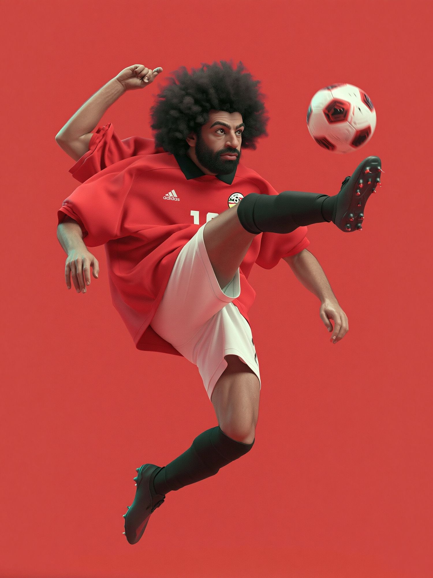 Soccer Acrobat Red Poster. poster — sport art