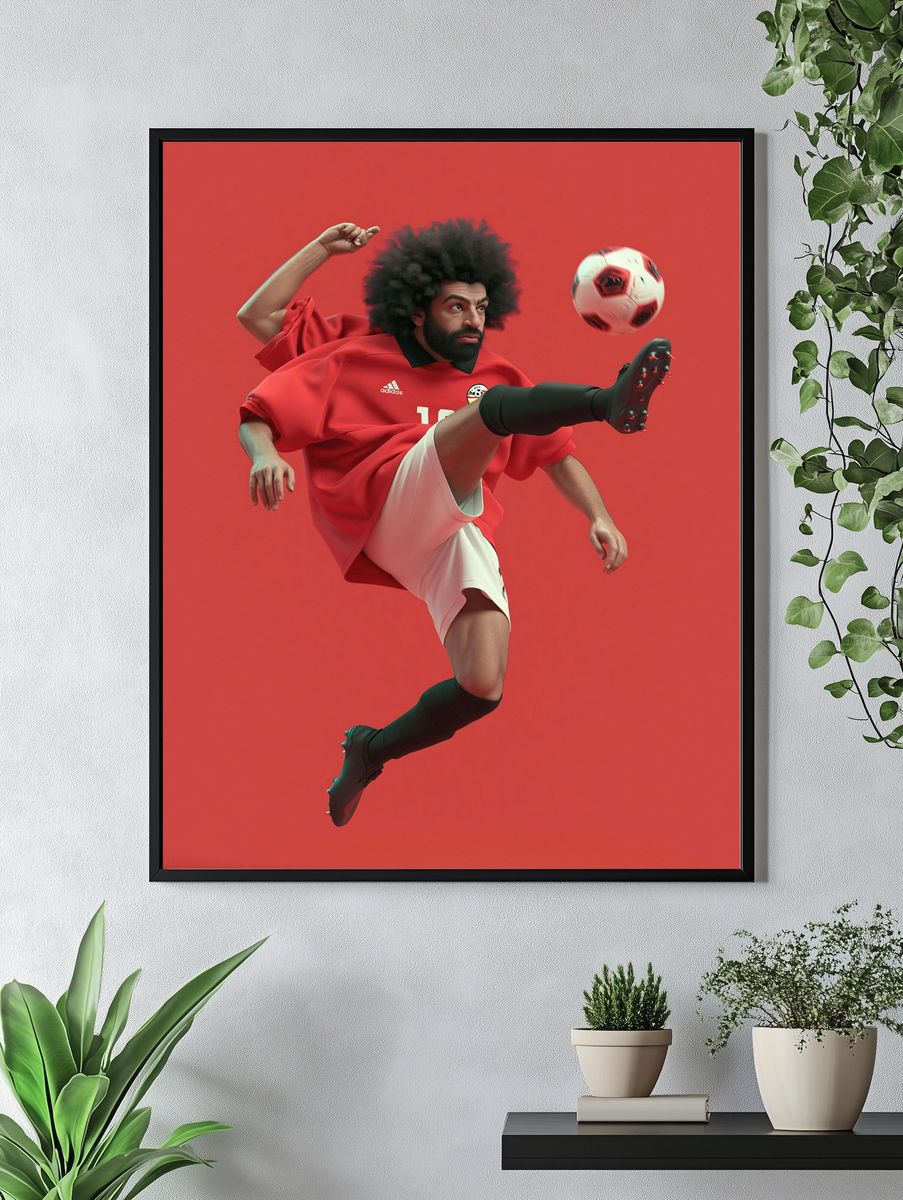 Soccer Acrobat Red Poster. — room view 4