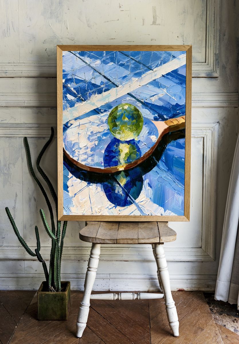 Tennis Racket Reflection Abstract Poster. room preview