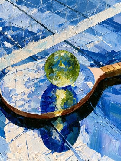 Tennis Racket Reflection Abstract Poster.
