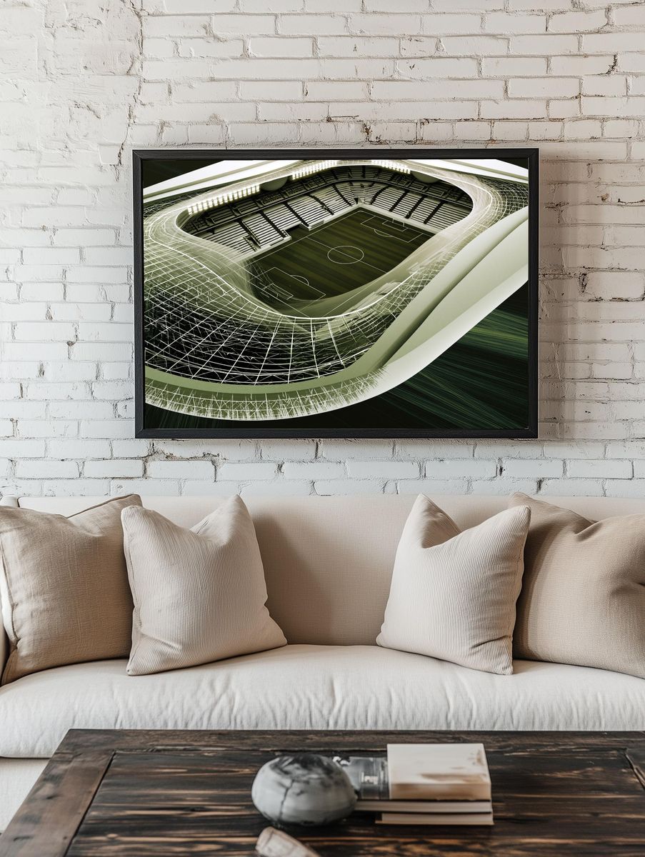 Futuristic Stadium Aerial Poster. room preview