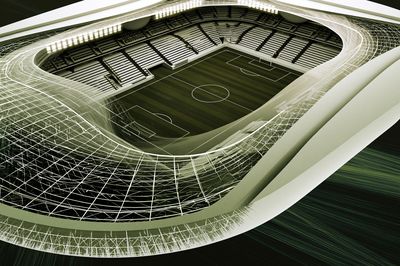 Futuristic Stadium Aerial Poster.