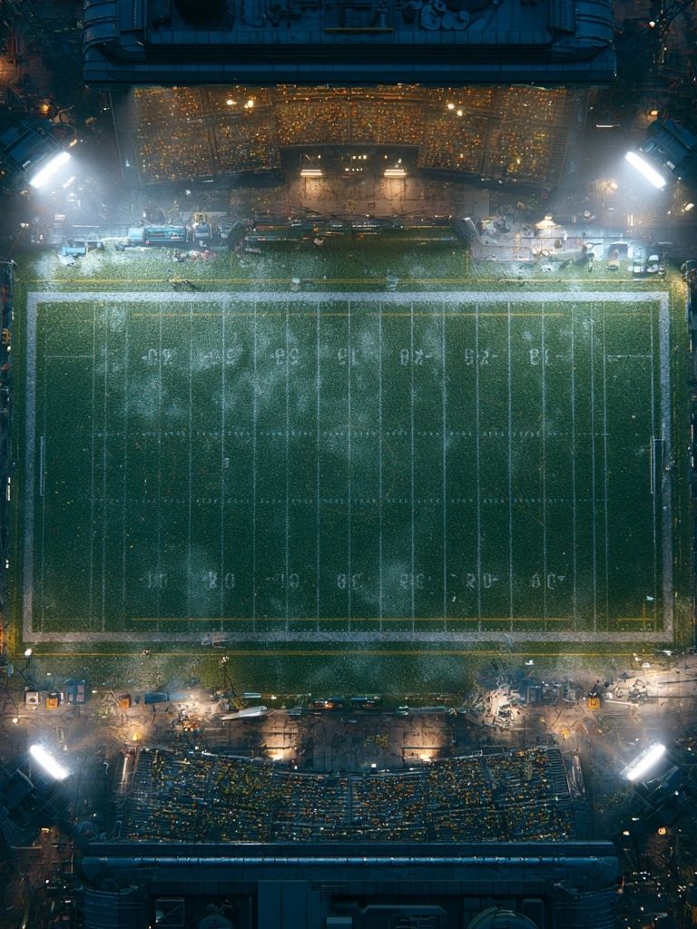 Aerial Football Stadium Photography Poster. poster detail