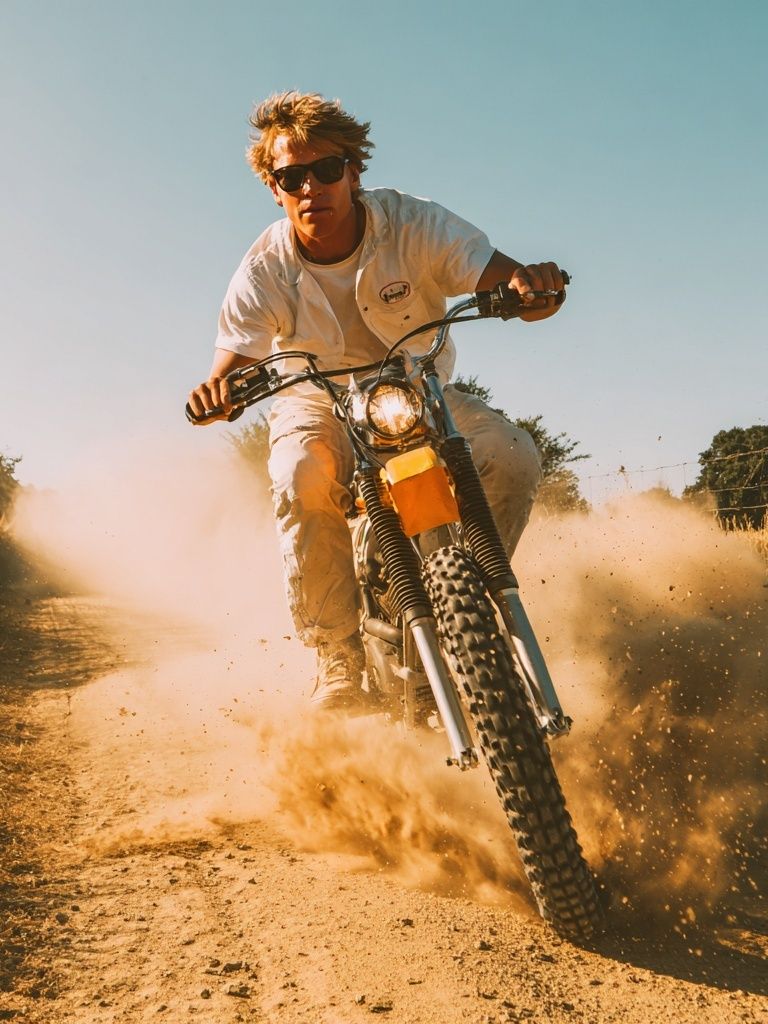 Dirt Bike Rider Action Poster. poster — sport art