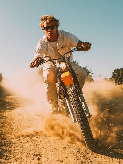 Dirt Bike Rider Action Poster.